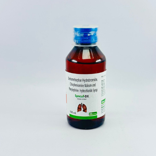 Image of Dextromethorphan 10 mg + CPM+2 mg + Phenylephrine 5 mg Syrup Bottle