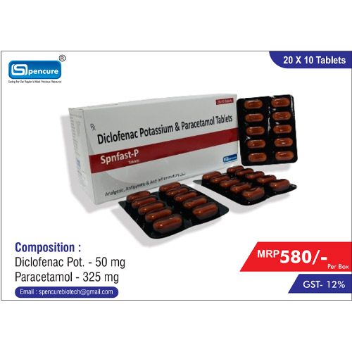 Diclofenac Potassium 50 mg + Paracetamol 325 mg Tablets