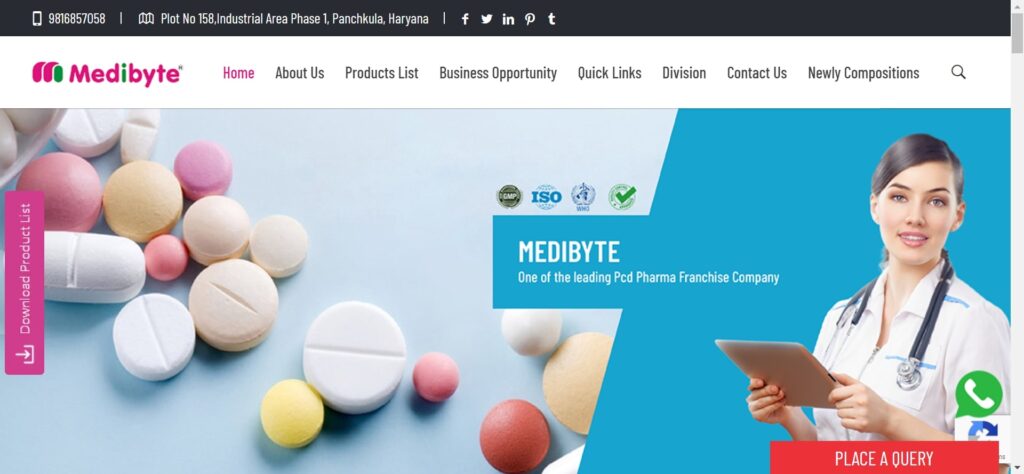 Medibyte Home page Screenshot